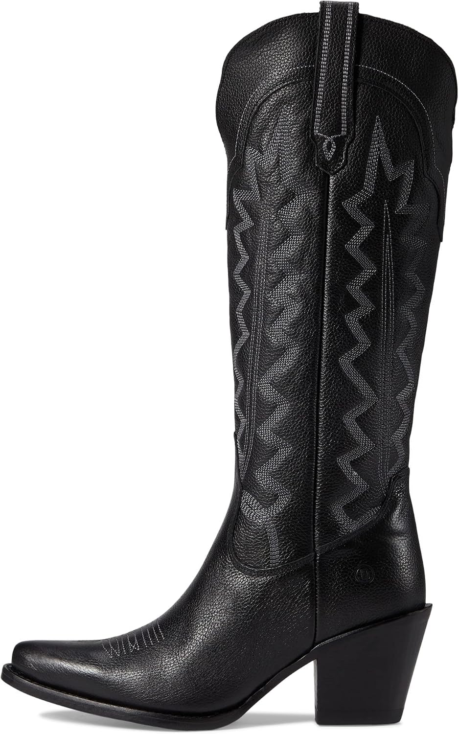 Dingo Womens High Cotton Embroidery Snip Toe Casual Boots Knee High Mid Heel 2-3"
