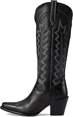 Dingo Womens High Cotton Embroidery Snip Toe Casual Boots Knee High Mid Heel 2-3