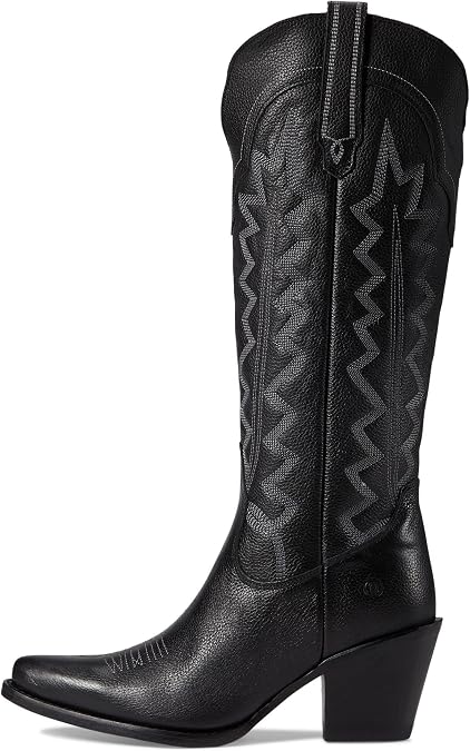 Dingo Womens High Cotton Embroidery Snip Toe Casual Boots Knee High Mid Heel 2-3