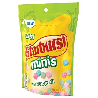 Starburst Sours Minis Fruit Chews Candy Bag, 8.0 Oz