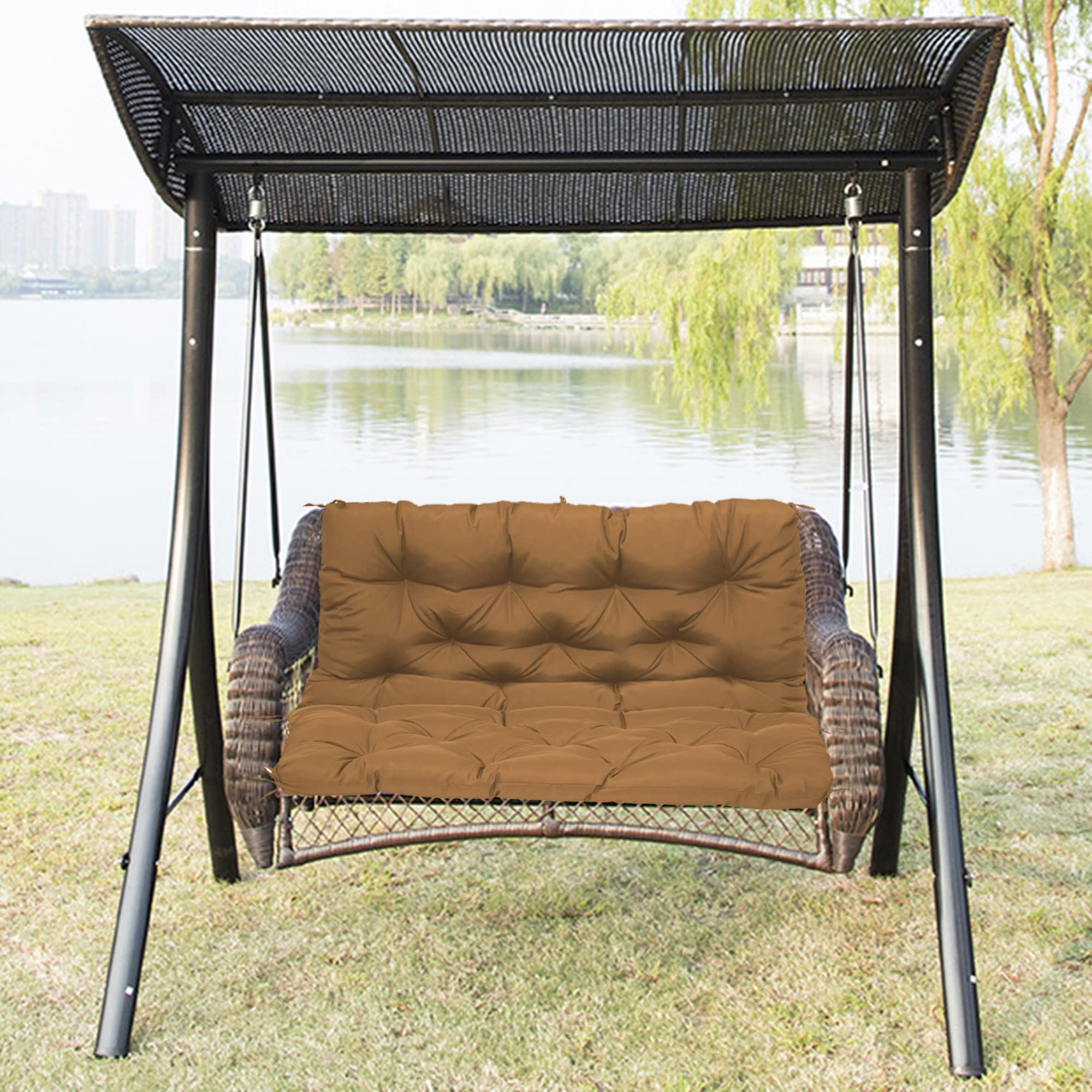 Coussin de balançoire de rechange rembourré extérieur pour banc 2 3 places de terrasse
