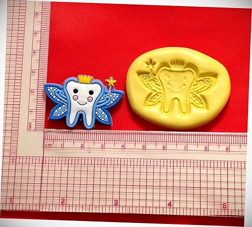 Moldes de chocolate A831 - Molde de de silicona para apretar con hada de dientes, chocolate, fondant, jabón, resina, caramelos, galletas y