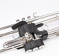 Vista 8 de Protector de válvula de trompeta XL Protección de cuero genuino Cubierta de válvula de trompeta Envoltura de válvula (negro)