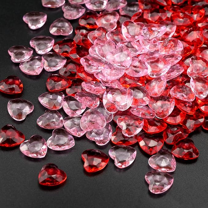 600 Cristalli Decorativi Rosa Ziamzra 12 Mm - Per Matrimoni, DIY, Vasi, Decorazioni A Cuore, Diamantini - Foto 5