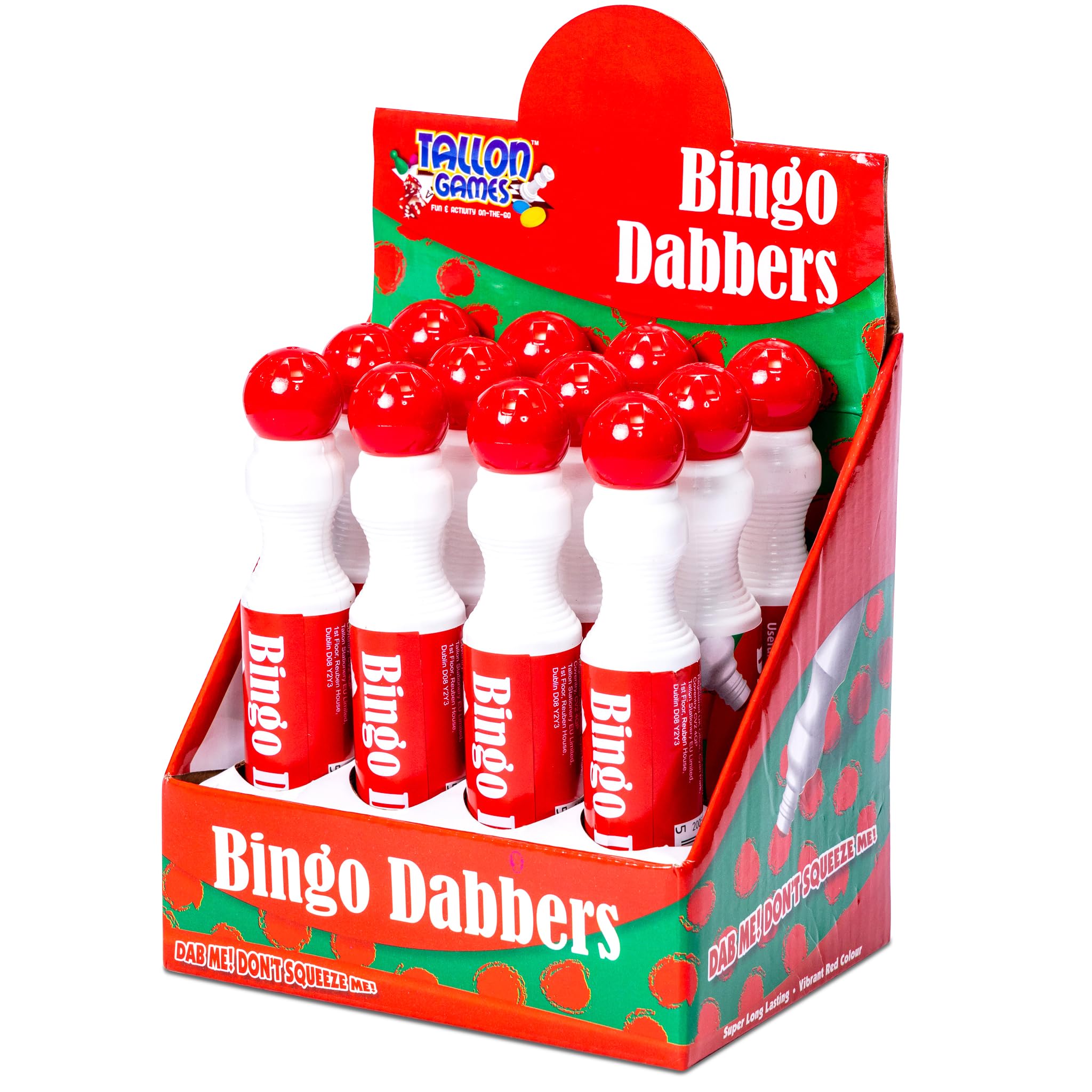 evelay Bingo Dabbers Pack of 12, Large Non-Drip Felt Tip Bingo Markers