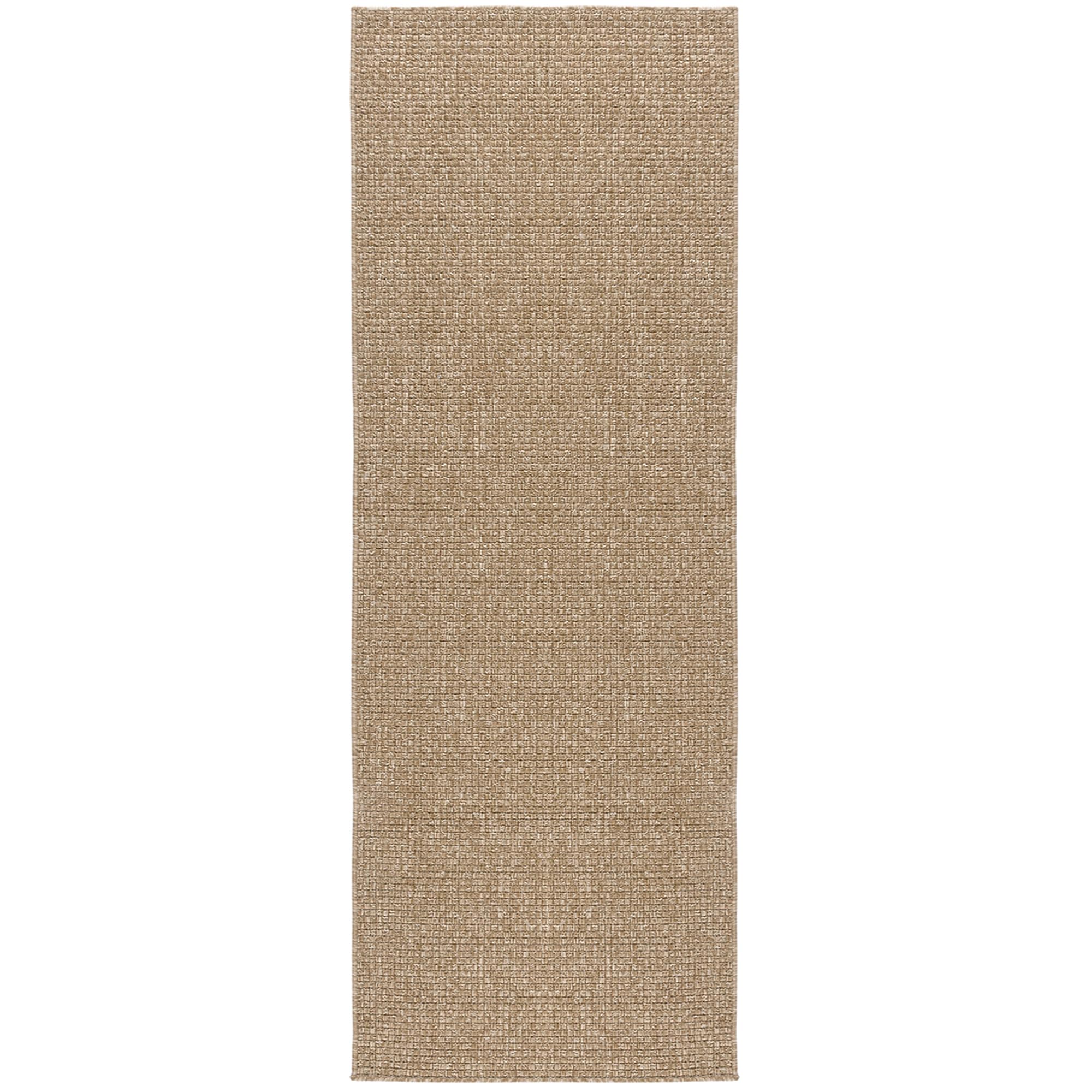 In- & Outdoor Teppich – 80 x 220 cm Jute – Wetterfest & rutschfest, UV-beständiger Kurzflorteppich – Ideal für Balkon, Terrasse, Küche & Camping
