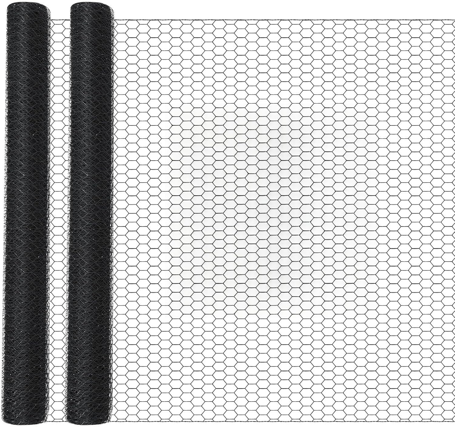 48 in X 200 ft Chicken Wire Fencing Metal Floral Chicken Wire Mesh for Crafts Poultry Garden, 1 Inch Hexagonal Galvanized Hardware Cloth Netting for Poultry Coop Barrier Rabbit Cage(Silver)