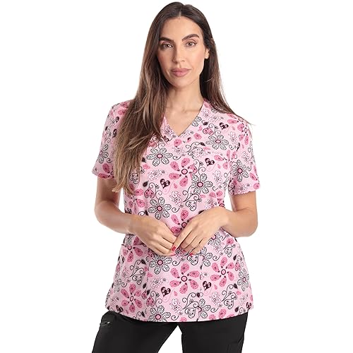 Just Love Womens Holiday Scrub Tops