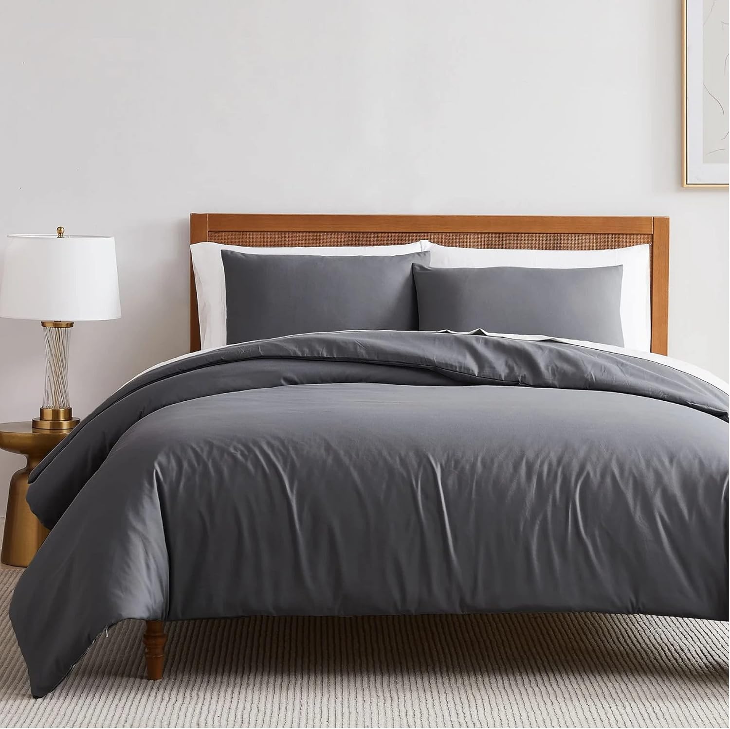 Ras Decor Linen Dark Grey Duvet Cover California King Size