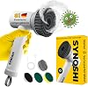 Synoshi Electric Cleaning Brush, Power Spin Scrubber, Cleaning Device with 3 Replaceable Cleaning Heads, Rotary Scrubber 2 Speeds Scrubber for Bathrooms, Showers, Tiles