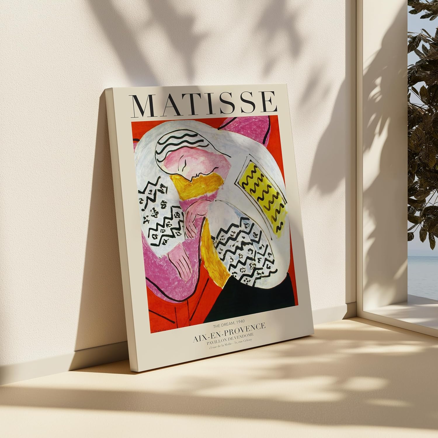 Poster Master Vintage Henri Matisse Canvas - Retro The Dream Painting Print - Expressionism Art - Gift for Her, Woman - Abstract Wall Decor for Home, Office, Bedroom - 8x10 STRETCHED Canvas