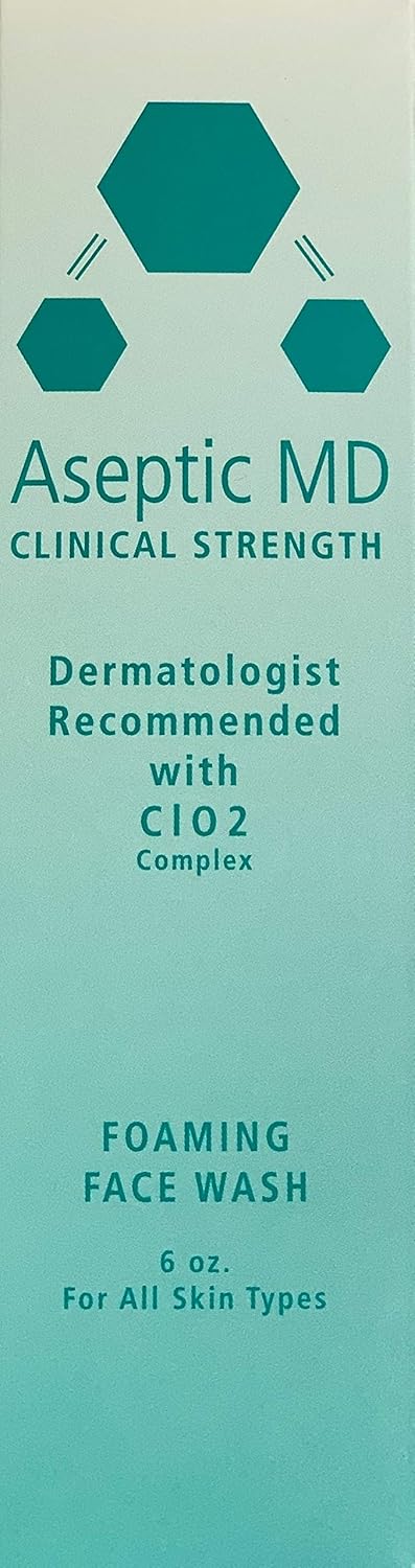 Foaming Face Wash, Exclusive ClO2 Formula, Gentle, Hypoallergenic, Fragrance-free, For All Skin Types, Dermatologist-Recommended Chlorine Dioxide Complex Facial Cleanser 6.0 oz