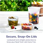 GUSTO Entreposage des aliments Conteneurs de délices avec lids [48 Ensembles] 8, 16, 32 oz. Micro-ondes, lave-vaisselle & Congélateur sûr, jetable ou réutilisable, BPA Gratuit, écoulement-proof, soupes, à emporter, préparation des repas & Restes