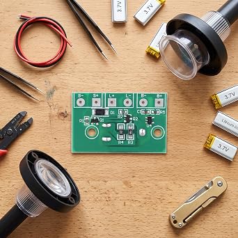Fafeicy Solar Lamp Controller Module Control Circuit Board with Switch for 3.7V