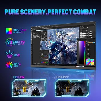 SANSUI Gaming Monitor, 24.5 300hz 240hz FHD 1080P 1ms FPS PC Monitor Gaming, HDR, FreeSync, DisplayPort x2 HDMI x2, Fast IPS, 120% sRGB, Audio Jack, VESA Support, Desktop Compatible(ES-G25X1 PRO)
