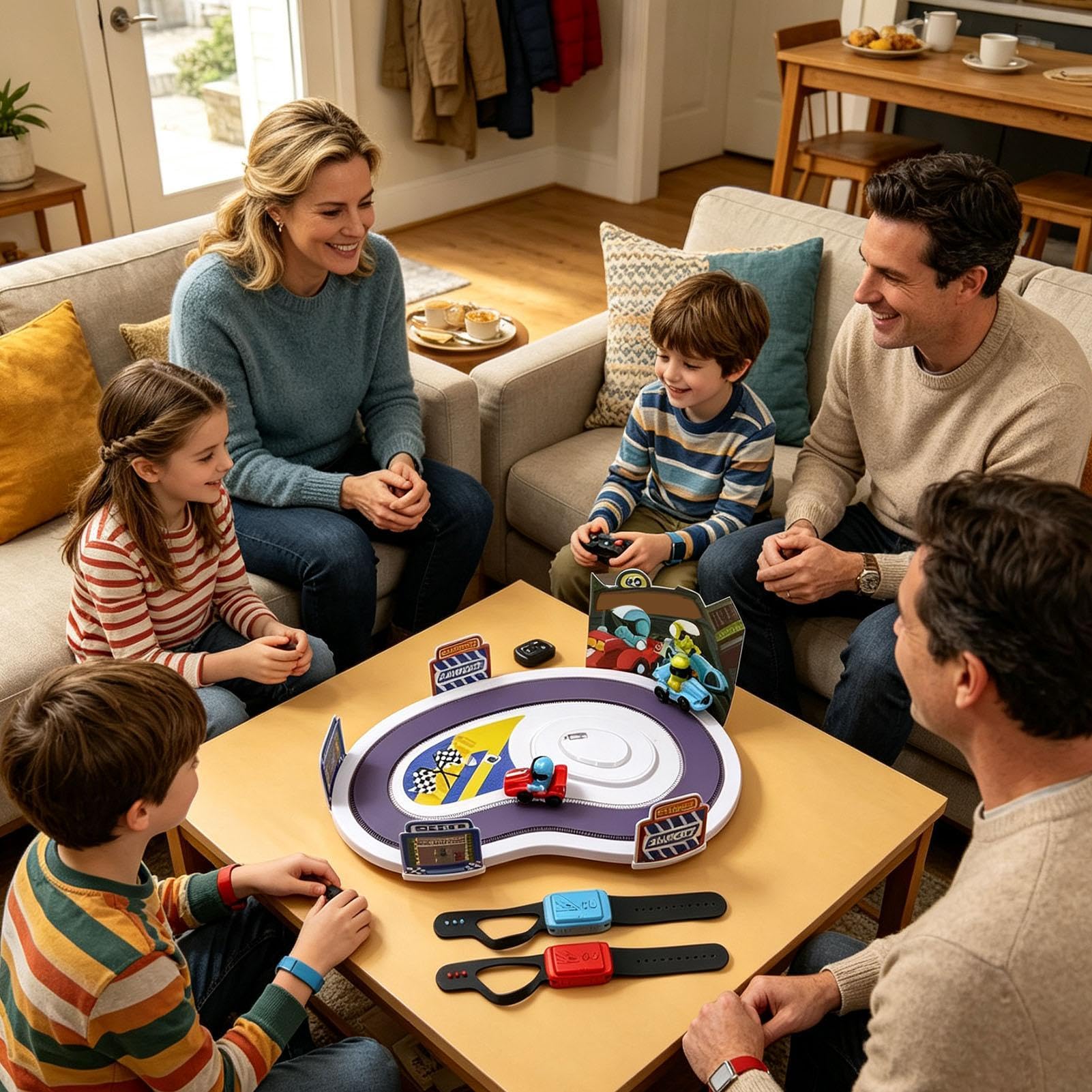 Juego De Mesa De Carreras con Sensor De Movimiento Inalámbrico Pista | Juego Carreras En Pista Para Niños Adultos Familia Escuela Aula Vacaciones Cumpleaños