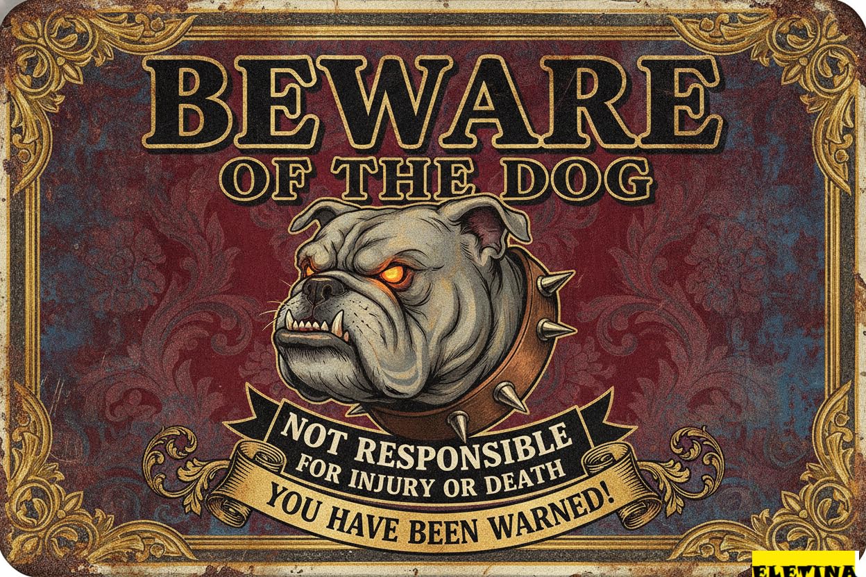Tin Sign for Man Cave Beware Of The Dog Pitbull You Have Been Warned Aluminum Metal Tin S Outdoor Yard Warning Fence Yard Home Kitchen Farm Garden Wall Decor 8x12 Inch Private Property Decorative