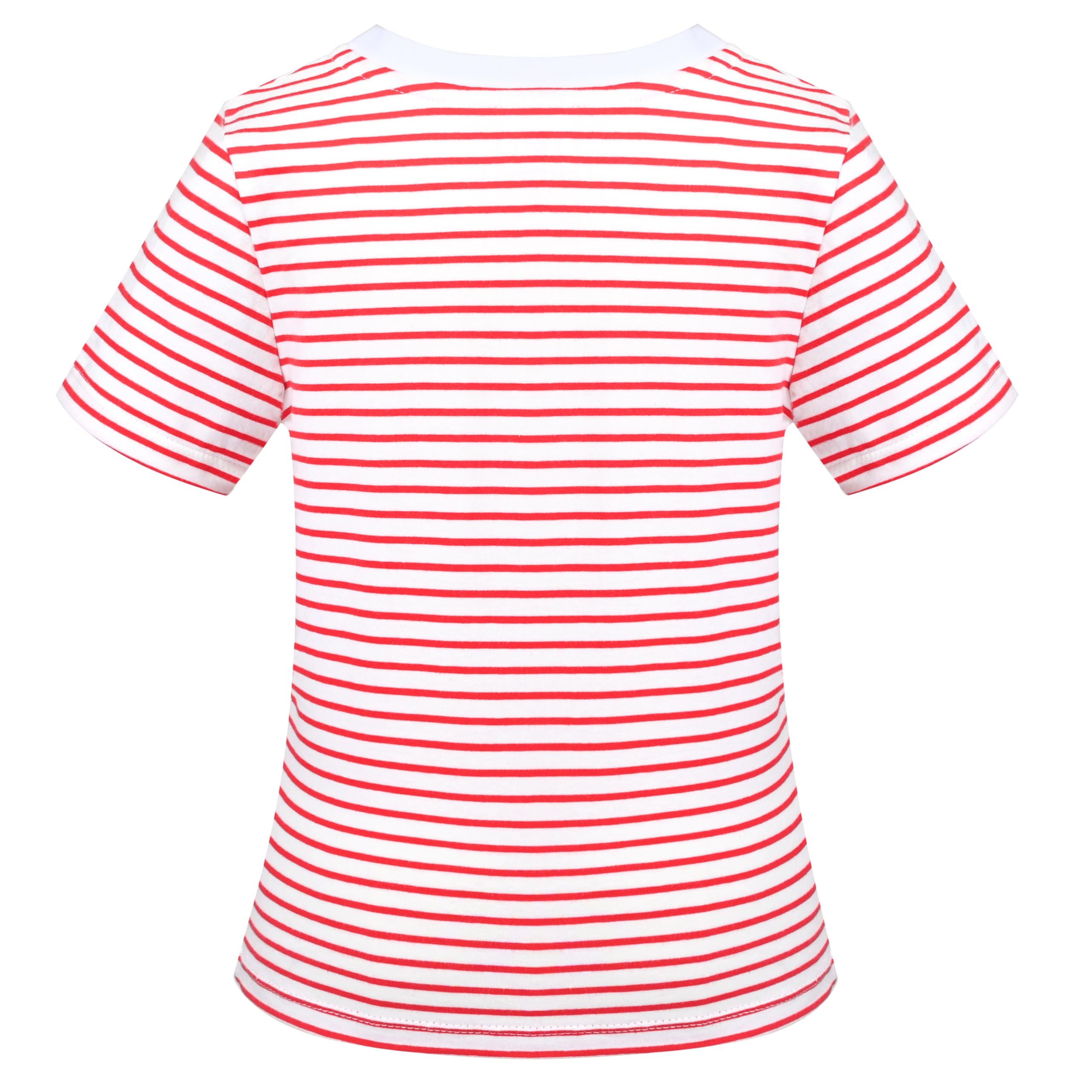 Sunny Fashion 2 Pacchetto Ragazze Maglietta Superiore Tee Solido A Strisce di Base Accogliente Cotone Essenziale 4-12 Anni