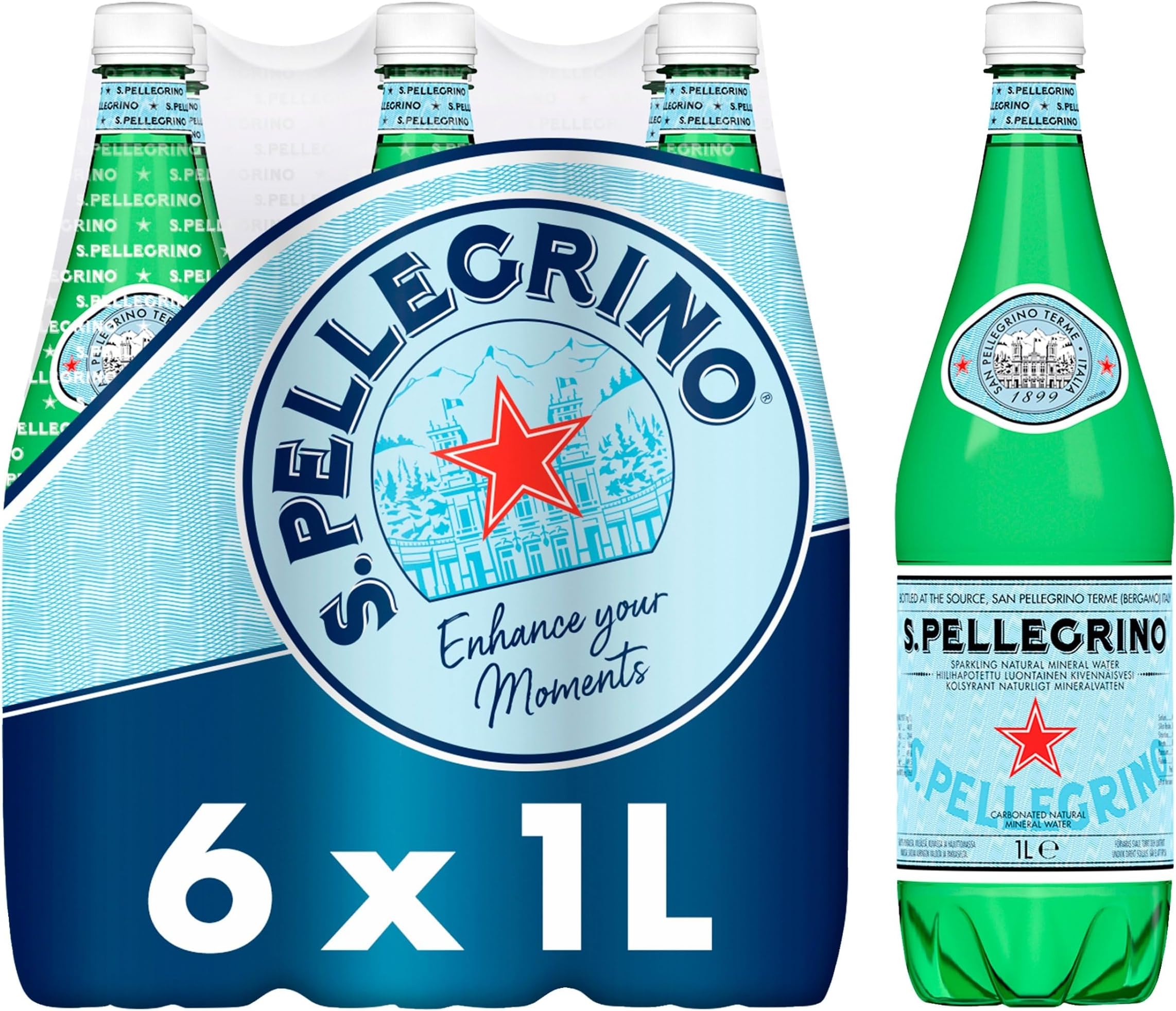 Sparkling Natural Mineral Water 6x1L