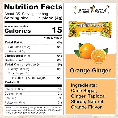 Miniatura 2 de Gem Gem Ginger Candy - Dulces de jengibre para masticar
