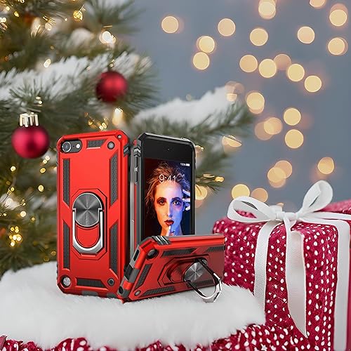 Miniatura 2 de IDweel Funda para iPod Touch 7, para iPod Touch 6 con soporte para automóvil, funda protectora híbrida resistente a prueba de golpes con soporte