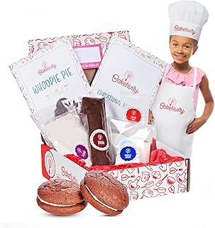 Baketivity Kids Baking DIY Activity Kit - Bake Delicious WhoopiePie with Pre-Measured Ingredients â€“ Best Gift Idea for Boys and Girls Ages 4-12 â€“ Includes Free Hat and Apron