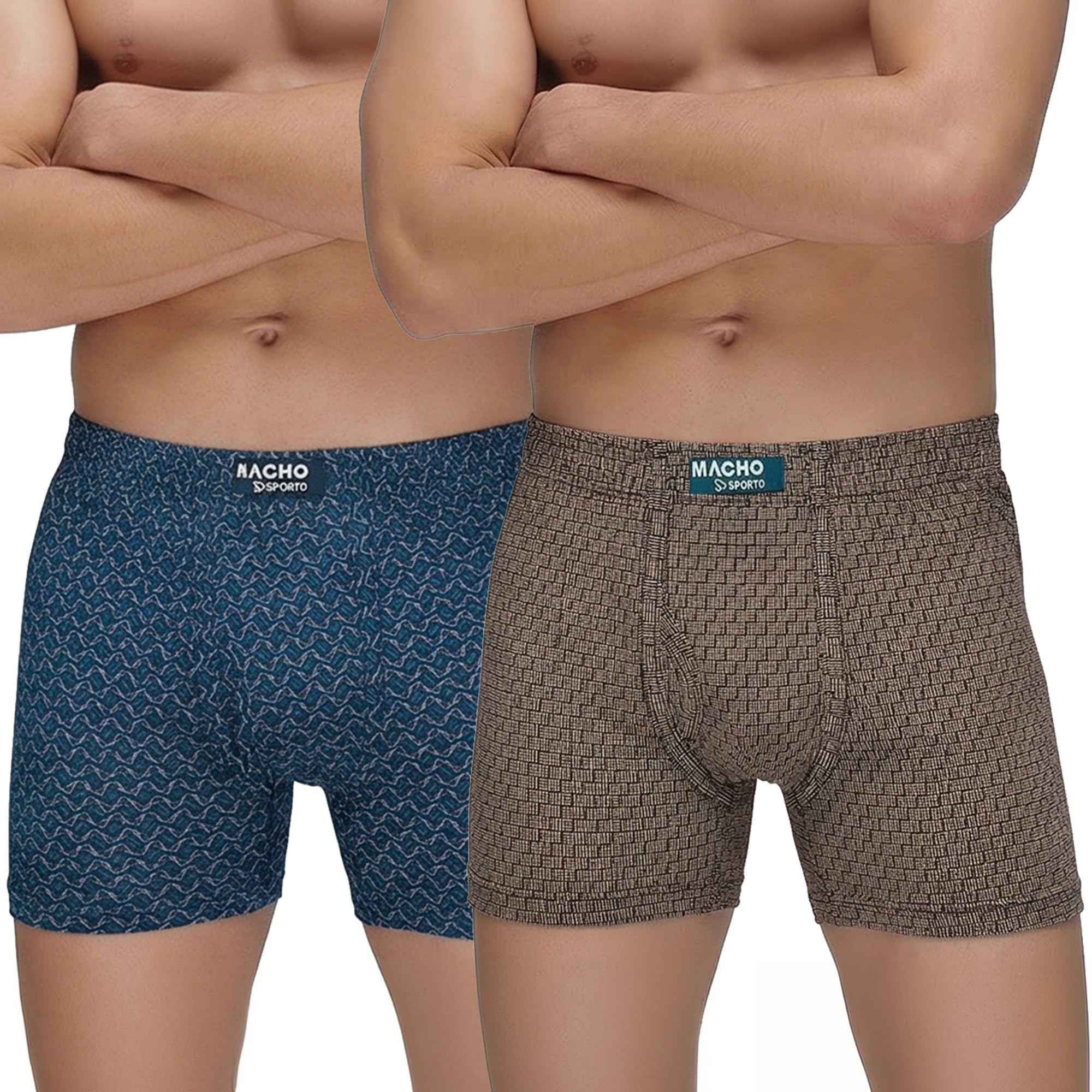 sporto Macho Men's Printed Trunk Pack of 2 Assorted Colour |Colour May Vary-picture-36