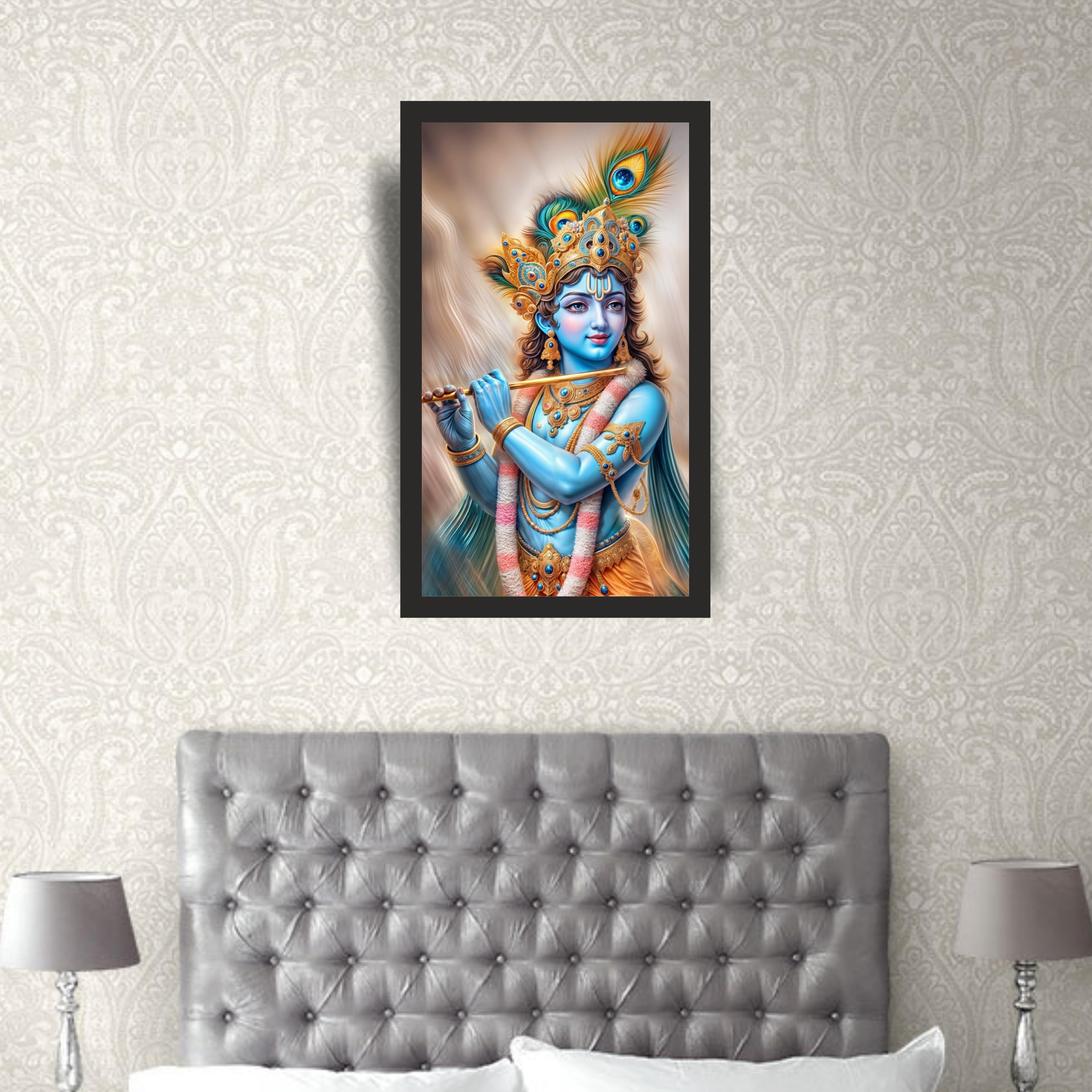 Monumental Lord Krishna Wall Art - 36x60