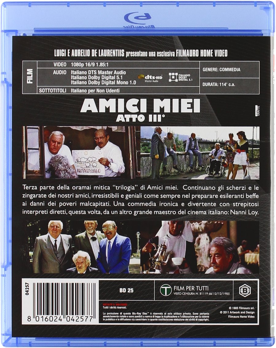Amici Miei La Trilogia (Box 3 Br)