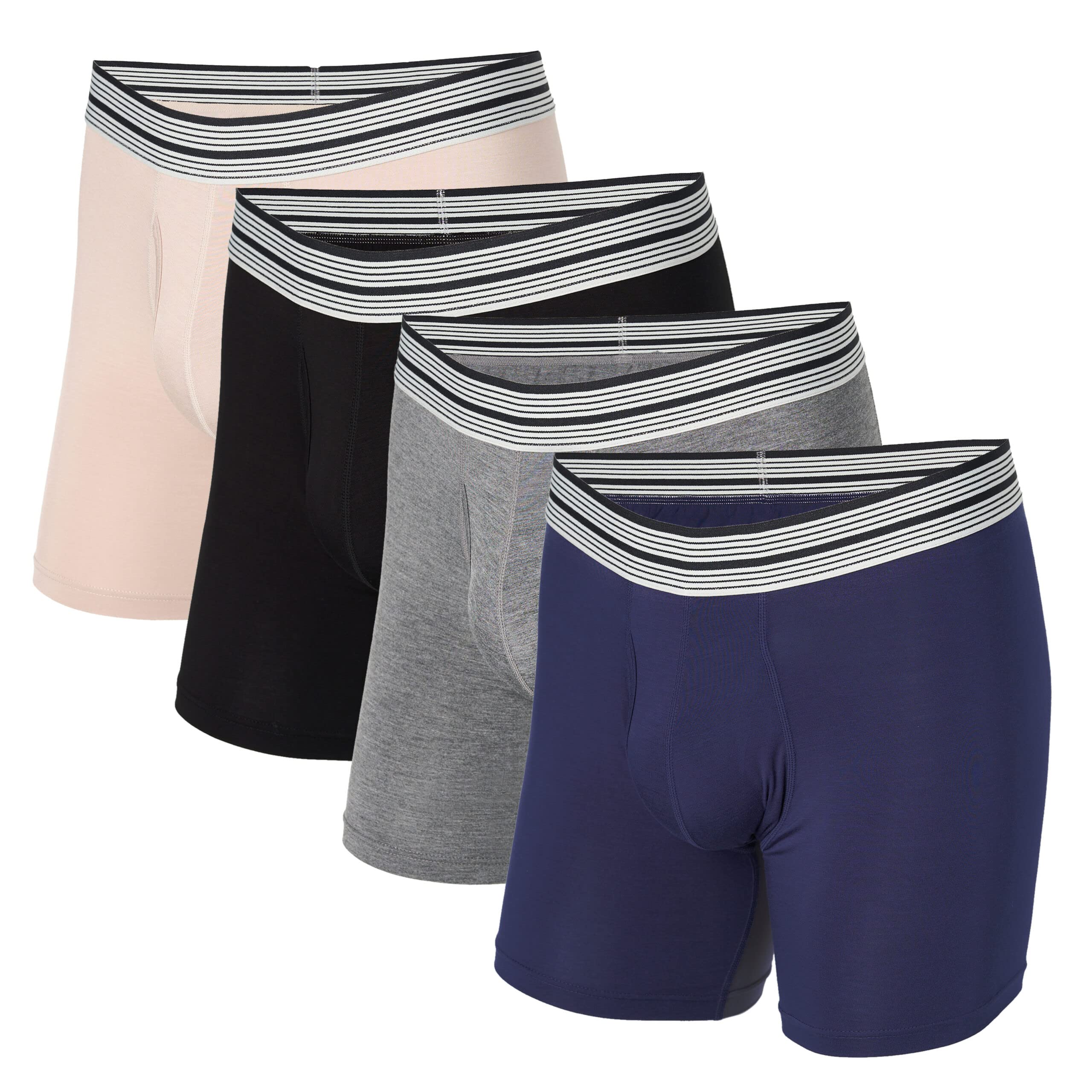 Mr Davis Mens 4 Pack Standard Cut Boxer Brief Underwear