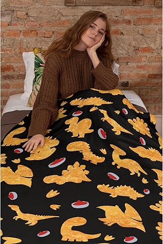 Miniatura 6 de Manta de franela de pepitas de pollo, súper suave, esponjosa, acogedora, con diseño fresco, ligera y cálida, regalo para todas las estaciones, para