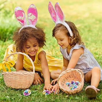 Chochkees Fillable Transparent Easter Eggs with Hinge Bulk Clear Bright Plastic Easter Eggs, Perfect for Easter Egg Hunt, Surprise Egg, Easter Hunt, 2.25 Inch Assorted Bright Colors (50-Pack)