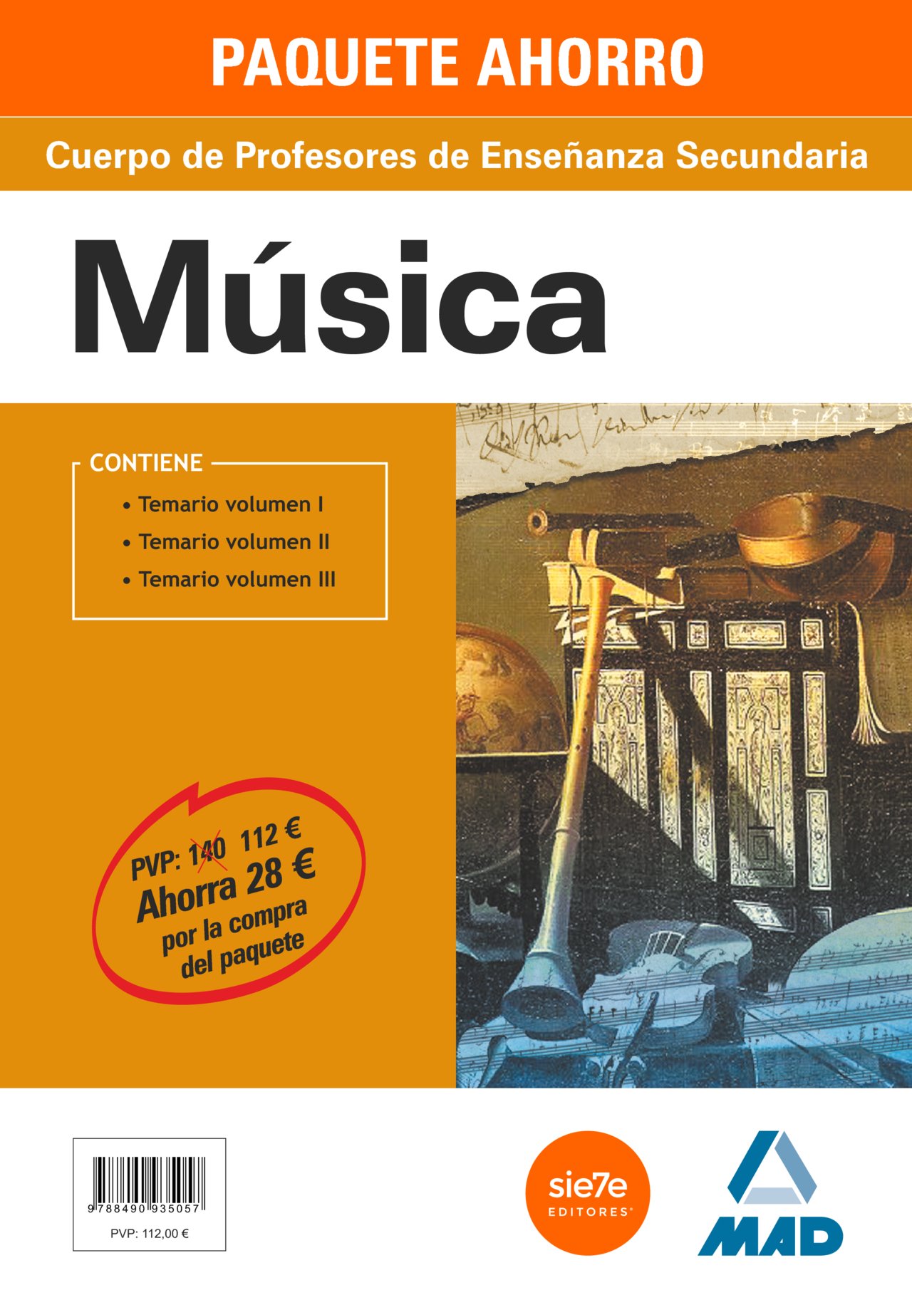 PAQUETE AHORRO MÚSICA CUERPO DE PROFESORES DE ENSEÑANZA SECUNDARIA