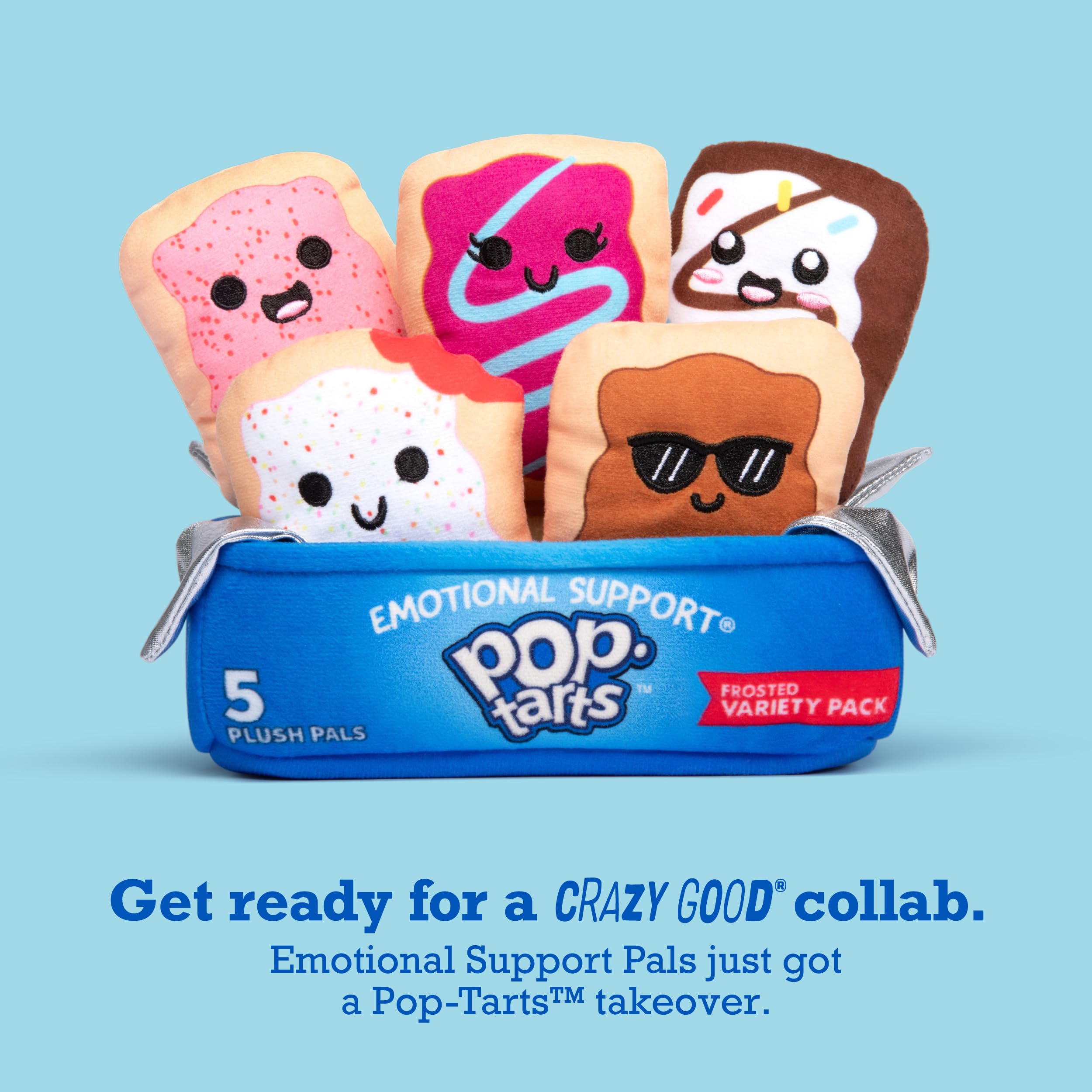 Pop-Tarts Emotionale Unterstützung von Relatable, Snack-inspirierten Freunden, voller bissgroßer Plüschtiere und süßer Sachen, unerwartete lustige Geschenke für geliebte Menschen, inklusive 5