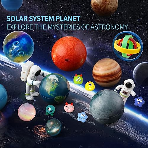 Miniatura 6 de Juguetes de planetas del sistema solar para niños, juguetes sensoriales educativos STEM para niños autistas, no tóxicos, bola de limo de astronauta