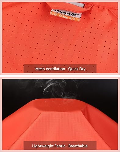 Miniatura 4 de J.CARP - Chaqueta cortavientos para mujer plegable, muy ligera y visible, para actividades al aire libre, ciclismo, correr, chaqueta tejida