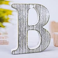 Vista 10 de Letras de madera rústica sin terminar de 8 pulgadas para decoración de pared, letras decorativas de pie en rodajas, decoración de tablero