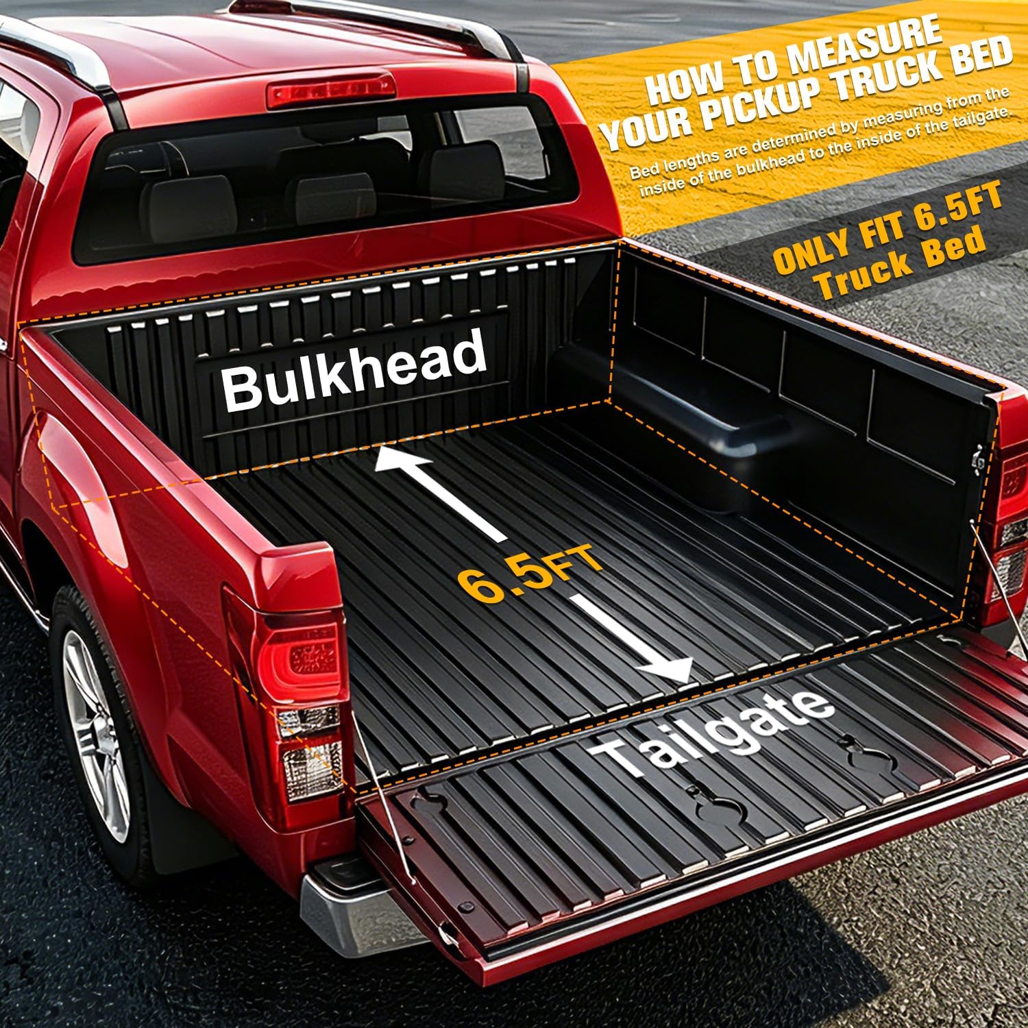 Soft Roll Up Tonneau Cover Compatible with 2000-2006 Toyota Tundra 6.5Ft Fleetside/Styleside Bed, Soft Vinyl Truck Bed Cover, Matte Black