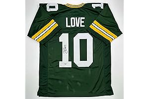 Autographed/Signed Jordan Love Green Bay Green Football Jersey
