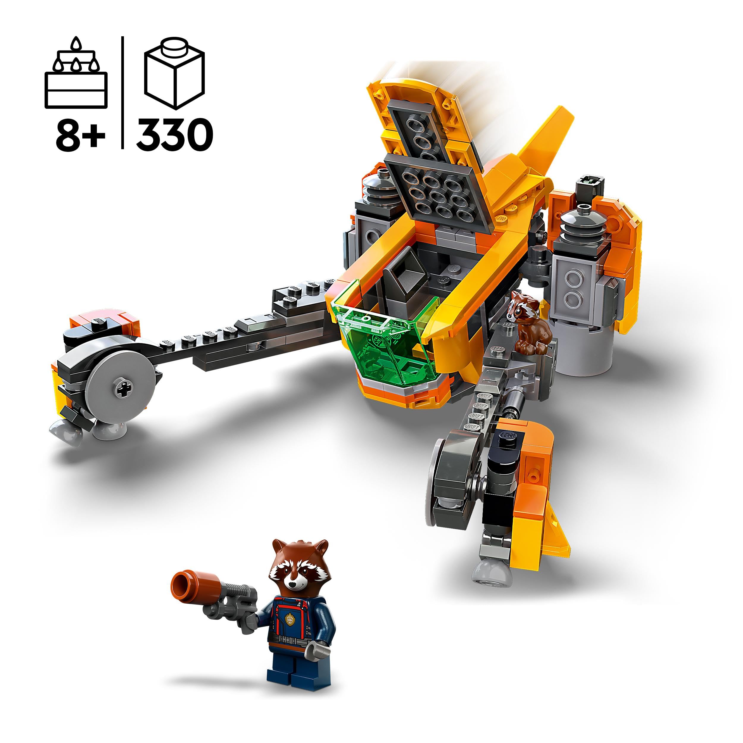 LEGO Marvel Baby Rocket'S Ship 76254 Building Toy Set (330 Pieces),Multi 1
