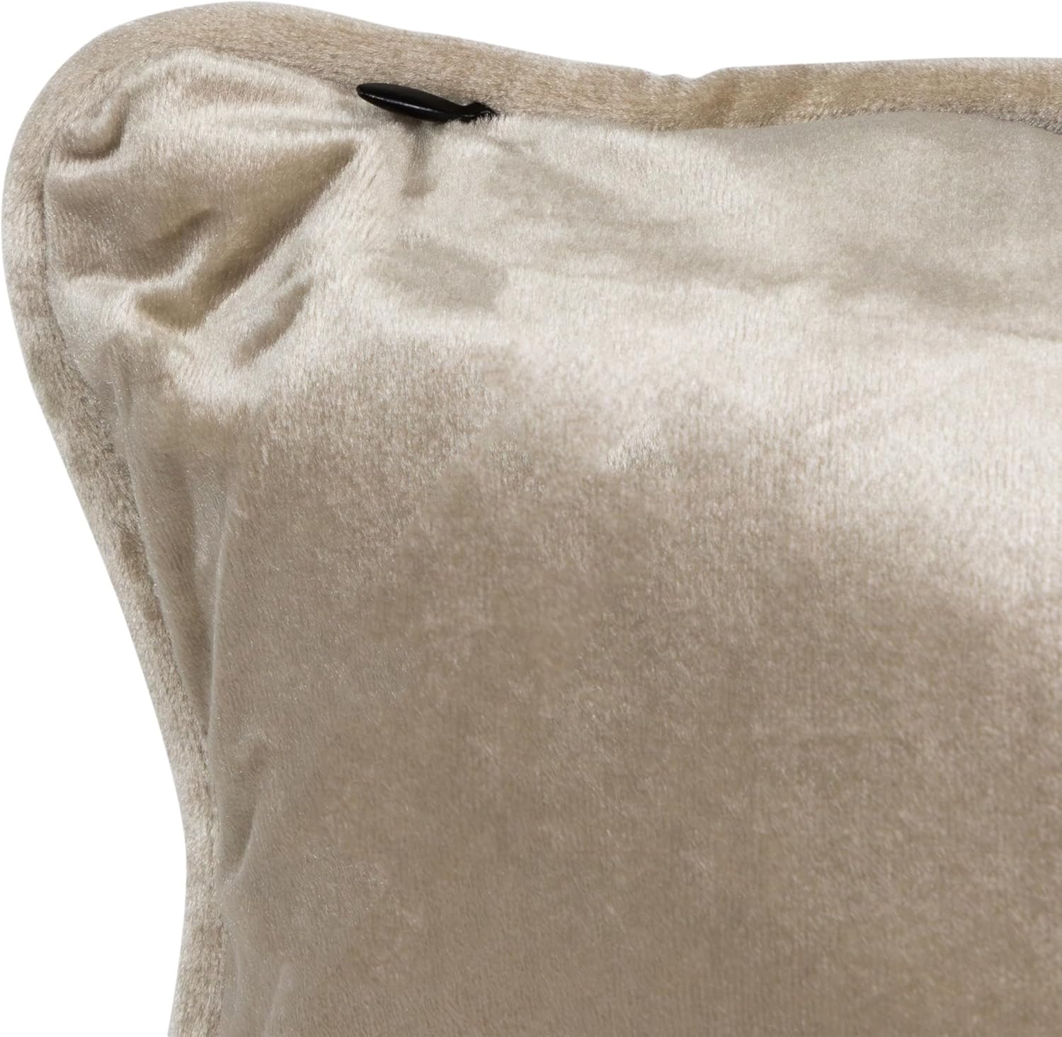Northlight 17" Solid Taupe Plush Square Throw Pillow with Piped Edges