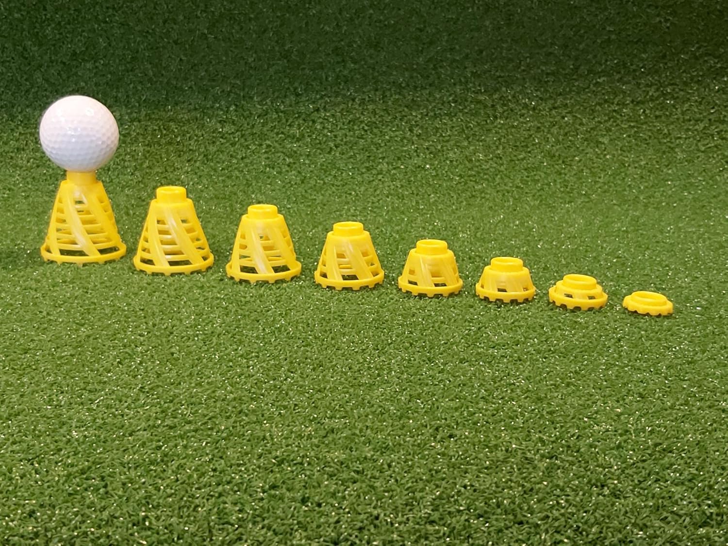 BirTee Golf Tees - PRO Speed Version with Enhanced Durability - 8 Pack. Indoor Golf Tees/Golf Simulator Tees/Winter Plastic Golf Tees