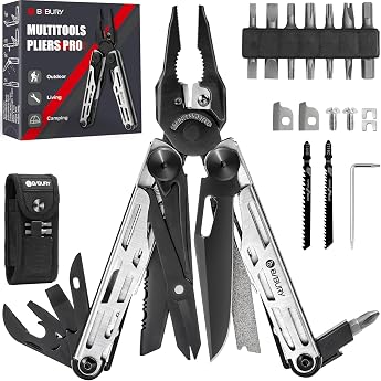 Geschenk f r M nner BIBURY Multitools Outdoor Multi Tool Faltbare Zange mit Verbesserter Schere & Schraubendreher Edelstahl Multitools mit Nylontasche Weihnachtsgeschenke f r Papa