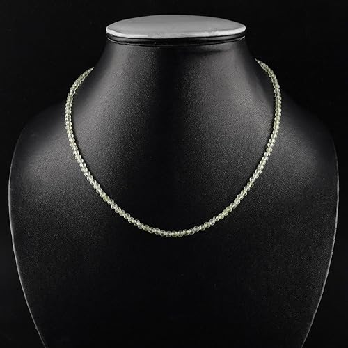 Miniatura 100 de Natural Grey Moonstone Gemstone Micro Round Beads Dainty Choker Necklace Jewelry for Women Healing Chakra Crystals June Birthstone Gift for Her