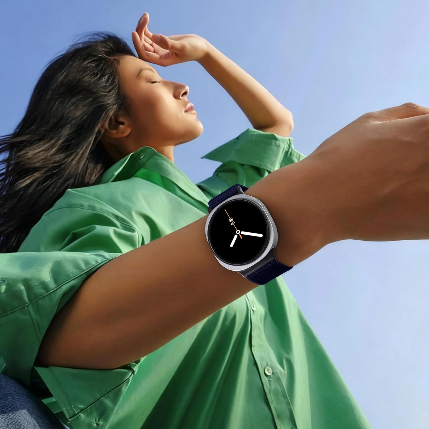 3 Pack Stretchy Nylon Bands Compatible for Samsung Galaxy Watch 8 Band 40mm 44mm/ 8 Classic 46mm, Solo Loop Sport Straps Soft Breathable Wristband for Galaxy Watch 8 Classic Band for Men Women - Image 2