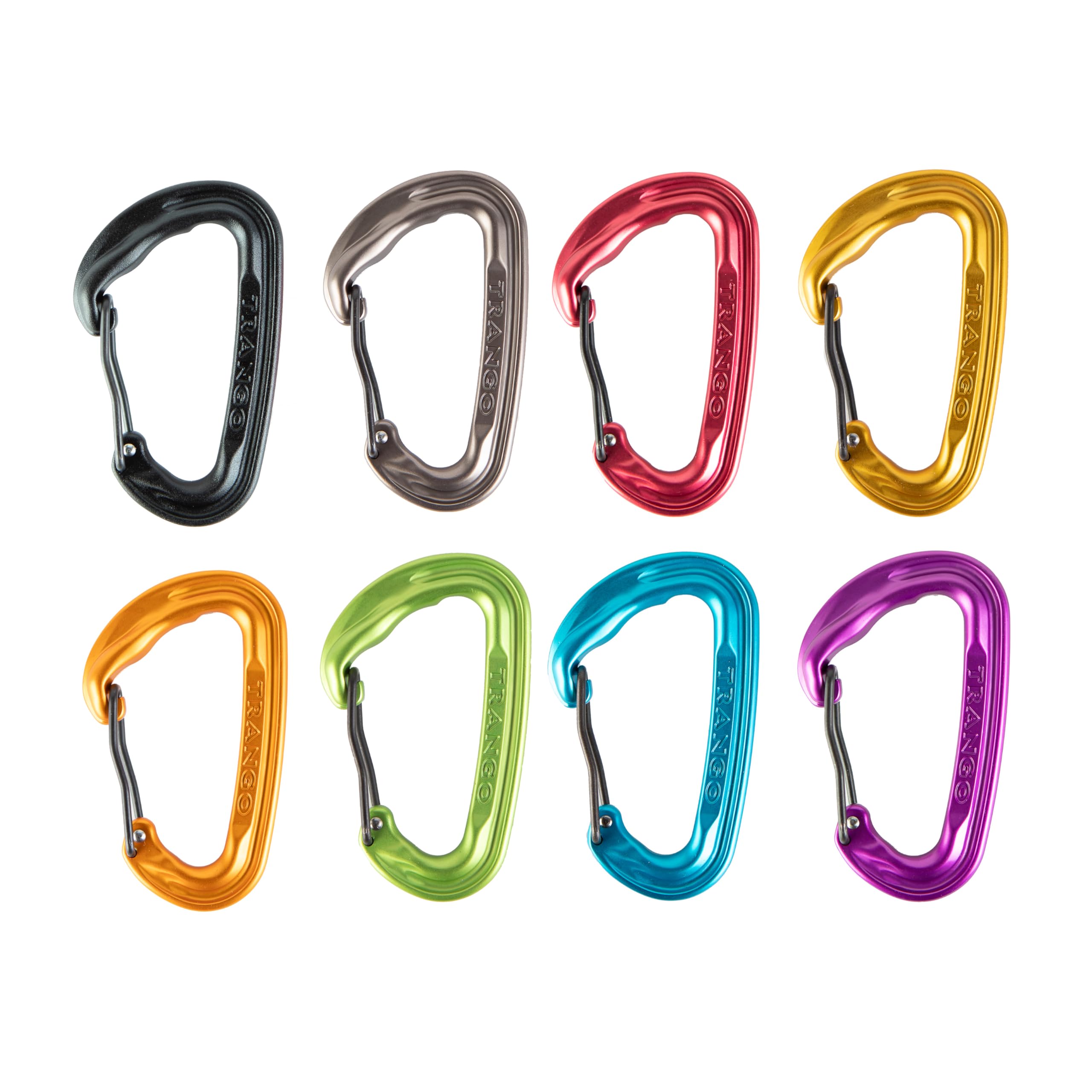 Trango Quantum - Ultralight Wiregate Climbing Carabiner with Wide Gate Opening for Sport Climbing, Alpine Routes & Trad Rack Building, Single, Rack