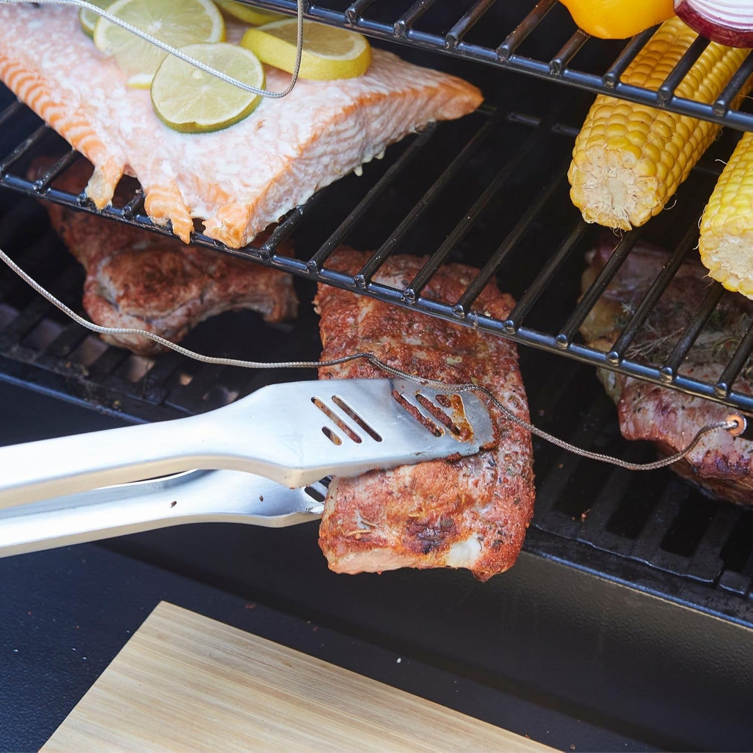 Barbecook BBQ Tongs, Barbecue Tongs Suitable for Turning Preparations, Premium Tongs Made of Stainless Steel, 45.5 cm