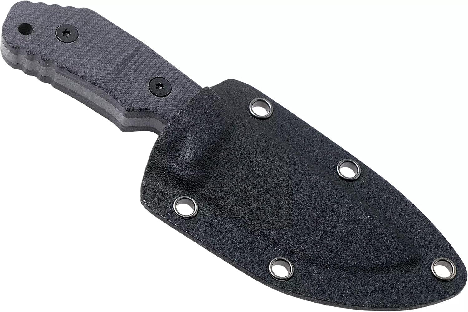 Boker Plus Little Dvalin Fixed Blade EDC Knife, G10 Handles Black Coated D2 Steel with Black Kydex Sheath, Designed by Dirk Hofmeister (Spearpoint)