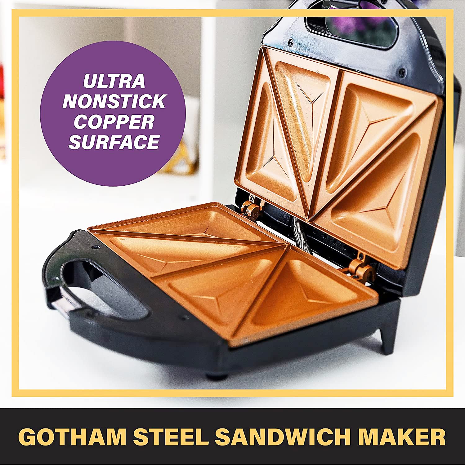 Buy Gotham Steel Sandwich Maker, Toaster Panini Press Breakfast