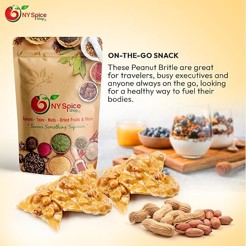 Miniatura 9 de NY SPICE Anacardo quebradizo  1 libra (libra) Bocadillos de anacardo con nuez de miel y receta original ligeramente endulzada  Barra energética